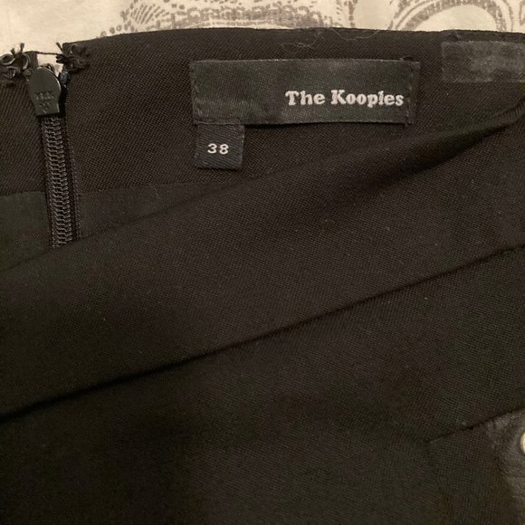 Kooples Pencil Skirt, Black with Hip-Rivet Details - Picture 3 of 5